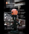 Unique Man-shaped Himalayan Salt Lamp On Geometric Stand   Relaxing Natural Glow