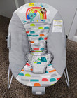 Kids2 Infant Baby Bouncer Seat W  Toy Bar  Portable  Gray Multicolor