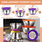 Mixing Bowls With Airtight Lids  26pcs Stainless Steel Bowls Set  3 Grater Attac