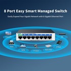 8 Port Gigabit Switch  Easy Smart Managed Ethernet Switch  Network Hub  Ether