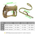 Durable Tactical Dog Harness And Leash Set Military Training Pet Vest Molle M-xl