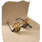 Fun Party Glasses Costume Birthday Celebration Summer Gold   Money Sign Pop Star