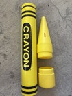 Rare Yellow Color Vintage 1988 Fantazia Crayon Piggy Bank 35in Tall Usa