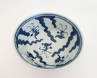 Chinese Coffee Ground Blue And White Porcelain Rice Tea Bowl