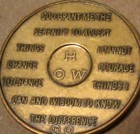 Alcoholics Anonymous 27 Year Aa Bronze Medallion How Coin Token Chip Sobriety