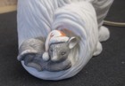 Cat   Mouse Lamp Vintage 1989 House Of Lloyd Ceramic porcelain Christmas Hat Jce