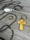 Lot Of Religious Costume Jewelry Christian Jesus Cross Necklaces Bracelets Etc