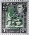 Travelstamps  1951 St  Vincent Overprint Stamps Sg   185    new Constitution    Mogh