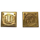 Push And Pull Door Finger Plate Set Solid Cast Brass- 3 Finish Choices