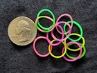 50mini Rubber Bands Hair Ties Ring Arts Crafts Looms Ponytail Rainbow Multicolor