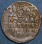 1597 3 Groschen Europian Medieval Poland Lituania Trojak Sigismund Iii