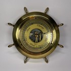 Vintage Brass Ship Wheel Barometer Nautical West Germany 7    Untested