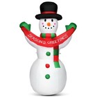 6ft Lighted Inflatable Christmas Snowman With Built-in Led Light Christmas Decor