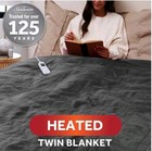 Sunbeam Electric Royal Luxe Microplush Heated Blanket  12 Heat Settings  12-hour
