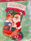 Vintage 2000 Bucilla Holiday Time Claus Anniversary Felt Christmas Stocking Kit