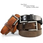 Classic Casual Full Leather Belt Vintage 100  Genuine Leather Belt 1-1 2  Wide