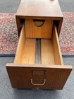 Antique Oak Wood File Cabinet Drawer Arts   Crafts Mission 27x17x13 44lbs