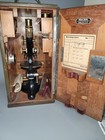 Ernst Leitz Wetzlar Antique Brass Microscope No  153443 Circa 1912 Case    Extrs