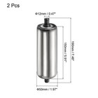 2pcs 2 x6  Stainless Steel Gravity Conveyor Roller Transmission Galvanized End