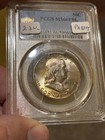 1948 Franklin Silver Half Dollar Pcgs Ms 66 Fbl Ms66fbl  Pretty Toning
