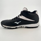 Mizuno 9-spike Blast 4 Mens Size 9 Black White Running Outdoor Baseball Shoes