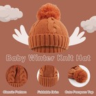 Baby Winter Beanie For Infant Toddler Warm Knit Twist Hat Pompom Accessories