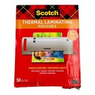 50 Pouches Scotch Letter Size Thermal Laminating Pouches 5 Mil 8 9  X 11 4 