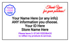 100 Custom Heavy White Glossy Seller Thank You Cards Business Cards Personalized