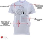 Lvad Heartmate 2   3 Men   s T-shirt Crew Neck Lvad Clothing  Medical Wear White