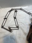 Vintage Wood And Cast Iron Metal Single Pulley Block Tackle Chain Tool