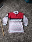 Vtg Mason City Iowa Mohawks Rugby Shirt Large Combed Cotton Coca-cola Style Usa 