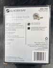 New  Glacier Bay 533702 Innburg Bath Double Robe Hook Brushed Nickel