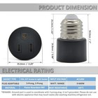 E26 e27 Light Socket To Plug Adapter 2 3 Prong Light Bulb Outlet Adapter 1-8pcs