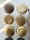 Large Lot Of Vtg Antique Salvaged Door Handle Knobs Brass  Steel  Black Ceramic