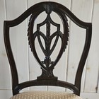 Hepplewhite Mahogany Georgian Chair Carved Fluted Ornate Accent Dining Federal 