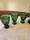 Vintage Mcm Empoli Barware Green Grape Bubble Glass Decanter   6 Shot Glass Set
