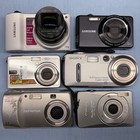 Lot Of 8 Digital Cameras For Parts repair - Sony Canon Olympus Pentax Samsung