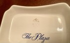 Vtg The Plaza Hotel New York Antique Ashtray Trinket Soap Coin Dish - Faded Logo