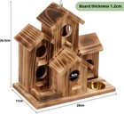 Bird House For Outside 5 Hole Hanging Wooden Birdhouse Feeder