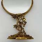 Vintage Matson Gold Ormolu Vanity Pedestal Mirror Double Sided Birds Flowers