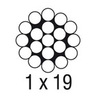 Snare Cable Galvanized 3 32  1x19  100 Ft Cable With Aluminum Sleeves 