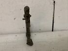 Antique Vintage Cast Iron Metal Figurine Of Man Running  Toy Or Old Bank Part  
