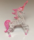 Vintage Italy 1960s Spun Glass Hand Blown Mythical Unicorn Figurine Beautiful