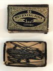 Antique Victorian Mourning Straight Pins W  Box Made In Germany