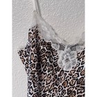 Victoria s Secret Y2k Leopard Print Lace Trim Cami Tank Top Women s Medium