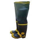 Black Diamond Rubber Firefighter   s Heavy-duty Hip Boots Thigh Waders  Size 13