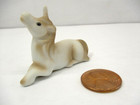 Vtg Josef Original Miniature Unicorn White Tan Bisque Figurine 1 5    X 2    Taiwan