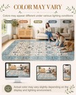 2x6 Washable Runner Rug  Soft Non Slip Carpet For Hallway Kitchen   Blue Boho Vi