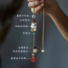 Lucky Cat Car Hanging Ornament Interior Rearview Mirror Pendant Accessory