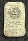 Rare Vintage  1973joel D  Rettew Boston Welcomes The A n a   999 Silver 1oz Bar 